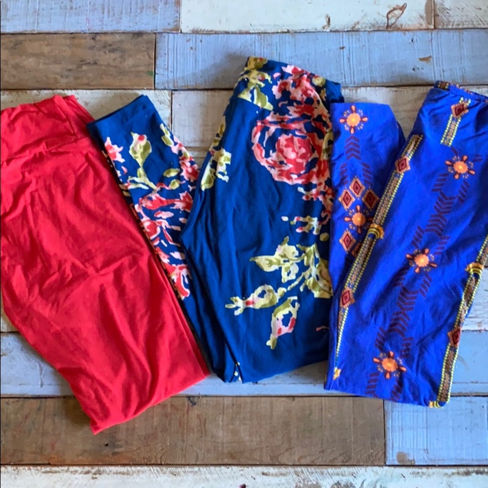 3 pairs of LuLaroe One Size Leggings